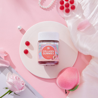 Combo 3 Hộp Kẹo Dẻo Collagen Hỗ Trợ Trẻ Hóa Sáng Da - Cải Thiện Sức Khỏe Tóc Móng Vị Đào Kết Hợp Biotin, Vitamin C & Vitamin E Coolvita (60 viên x 3g)/hộp