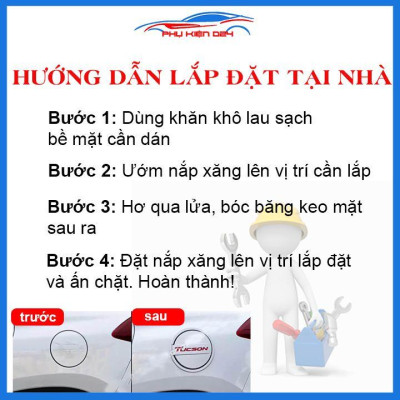 Ốp nắp bình xăng City 2021 vân cacbon chống trầy trang trí ô tô
