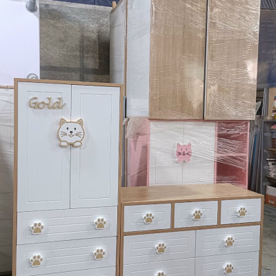 Tủ trẻ em, tủ đựng đồ cho bé gỗ MDF phủ melamine thương hiệu HUCHU
