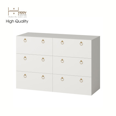 [Happy Home Furniture] WESLEY, Tủ đựng đồ 6 ngăn kéo ,  120cm x 45cm x 80cm ( DxRxC), THK_044