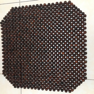 Lót ghế ô tô hạt gỗ trắc bóng hạt 1,2cm - Kích thước 45cm x45cm - Thảm lót ghế ô tô hạt gỗ - Khoác ghế ô tô hạt gỗ nhỏ - Đệm ghế ô tô 