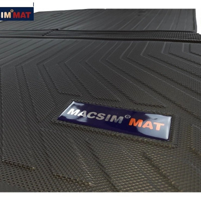 Thảm lót cốp xe ô tô Mercedes GLS 2019+ nhãn hiệu Macsim chất liệu TPV cao cấp màu đen