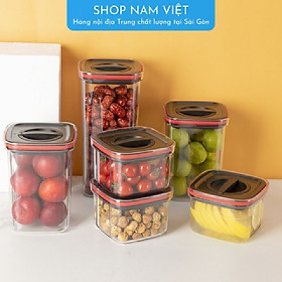 Hộp đựng đồ khô, bảo quản thực phẩm nắp vặn chân không nhiều kích cỡ
