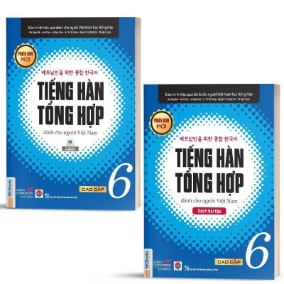 Sách - Tiếng Hàn Tổng Hợp Dành Cho Người Việt Nam - Cao Cấp 6 - Sách Bài Học + Bài Tập - Bản Màu - Combo 2 Cuốn - MCBooks