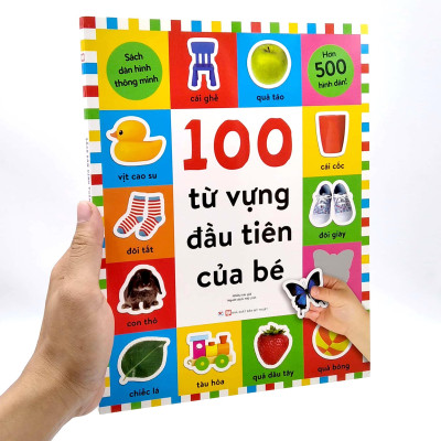 Sách Dán Hình Thông Minh - 100 Từ Vựng Đầu Tiên Của Bé