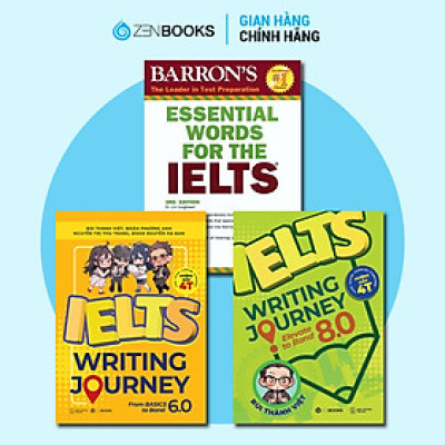 COMBO Sách 3 Quyển IELTS Writing & Essential Words (IELTS Writing From Basic to Band 6.0 TB - 8.0 & Essential Words)