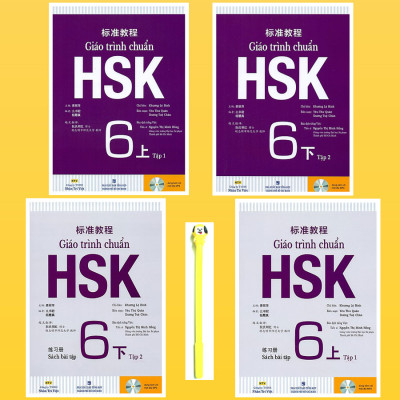 Combo Giáo Trình Chuẩn HSK 6 Bài Học và Bài Tập ( Trọn Bộ Tập 1-Tập 2) ( Tặng Kèm Viết)