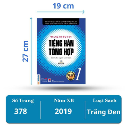 Sách - Tiếng Hàn Tổng Hợp Sơ Cấp 1 + Sơ Cấp 2 - Sách Bài Học + Bài Tập - Bản Màu - MCBooks
