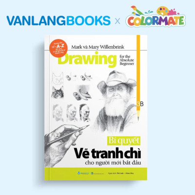 Sách Bí Quyết Vẽ Tranh Chì Cho Người Mới Bắt Đầu + Bộ 12 Bút Lông Bold Tip Marker - Vanlangbooks x Colormate
