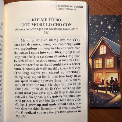 Sách Song Ngữ Anh Việt Lời Thì Thầm Với Mẹ - Whispers To Mother  + Kèm Mã File Nghe