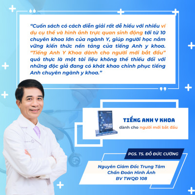 Sách Tiếng Anh Y Khoa dành cho người mới bắt đầu - Tác giả BS. Đỗ Trung Kiên (Tái bản mới nhất 2024)