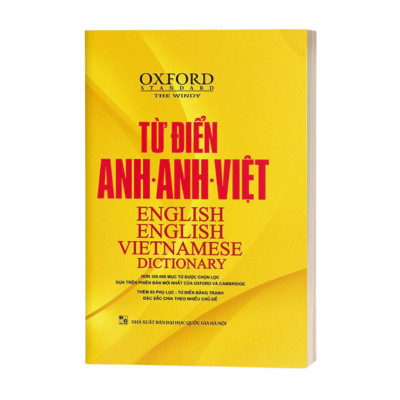 Sách - Từ Điển Anh Anh Việt Phiên Bản Bìa Cứng Màu Vàng - Giải Nghĩa Đầy Đủ Ví Dụ Phong Phú - MC
