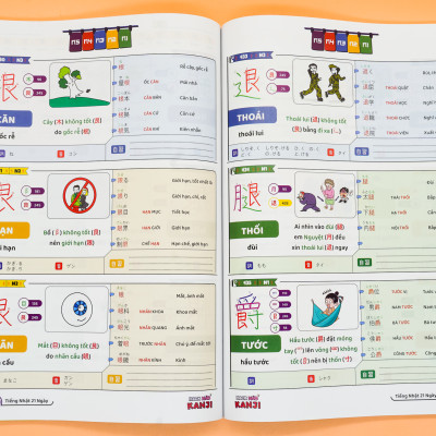 Combo Hack Não 2136 Kanji Trong Tiếng Nhật Tập 1+2 - Hướng Dẫn Ghi Nhớ Nhanh Kanji Theo Câu Chuyện Thú Vị