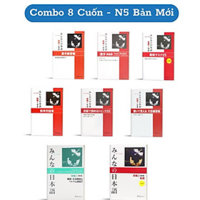 ￼Sách - Combo 8 Cuốn Minnano Nihongo Sơ Cấp 1 Trình Độ N5 - Cho Người Mới Bắt Đầu Học Tiếng Nhật (Bản Mới)