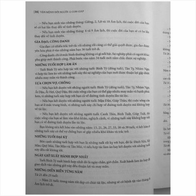 Sách Vận Mệnh Đời Người 12 Con Giáp - V2186D