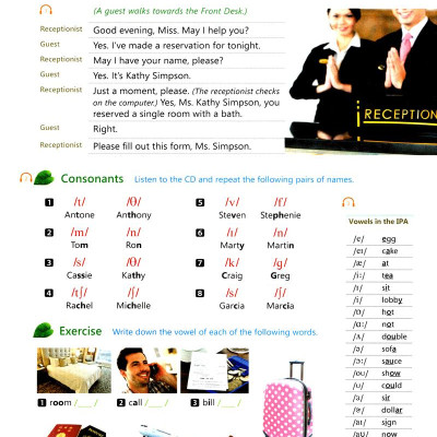 English For Tourism And Restaurants - Book 1 (Kèm file MP3)