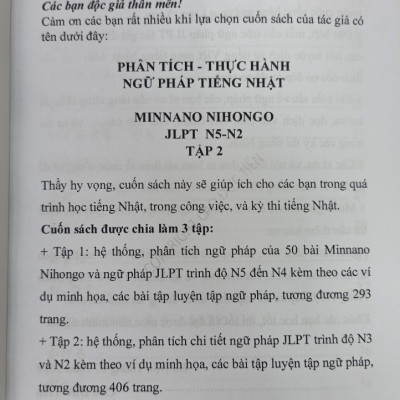 NGỮ PHÁP TIẾNG NHẬT  TRÌNH ĐỘ N3-N2 TẬP 2