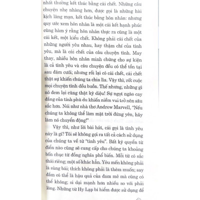 Dẫn Luận Về Tình Yêu - Ronald de Sousa - Vanlangbooks