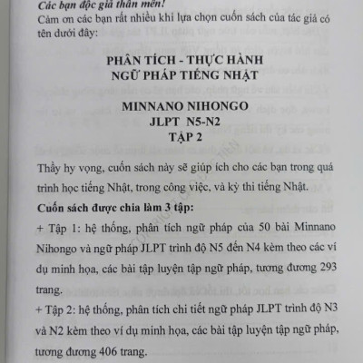 SÁCH TIẾNG NHẬT TỪ VỰNG KANJI NGỮ PHÁP JLPT N3-N2