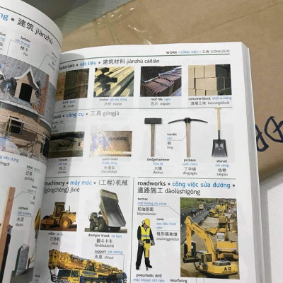Combo 2 sách Từ điển hình ảnh Tam Ngữ Trung Anh Việt – Visual English Vietnamese Chinese Trilingual Dictionary +Bài Tập Củng Cố Ngữ Pháp HSK – Cấu Trúc Giao Tiếp & Luyện Viết HSK 4-5 Kèm Đáp Án+DVD tài liệu  "