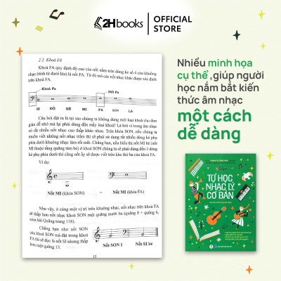 Sách Tự Học Nhạc Lý Cơ Bản, Dành cho người mới bắt đầu, tái bản 2024, 2HBooks