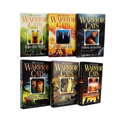 Truyện đọc thiếu niên tiếng Anh: Warrior Cats Series 1: The Prophecies Begin - 6 Books Collection (Into the Wild, Fire and Ice, Forest of Secrets, Rising Storm, A Dangerous Path, The Darkest Hour)
