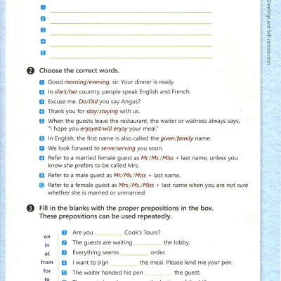 English For Tourism And Restaurants - Book 1 (Kèm file MP3)