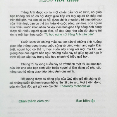 Tự Học Nghe Nói Tiếng Anh Căn Bản (MCBooks)