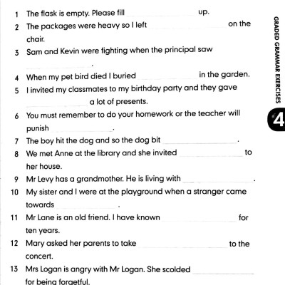 Graded Grammar Exercises 4