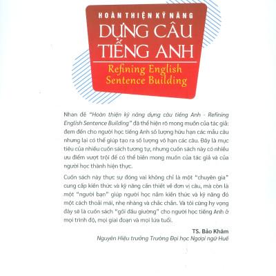 Hoàn Thiện Kỹ Năng Dựng Câu Tiếng Anh - Refining English Sentence Building
