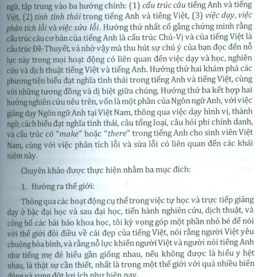 Đối Chiếu Anh - Việt Mấy Vấn Đề Về Cú Pháp, Ngữ Nghĩa Và Ngữ Dụng (Sách chuyên khảo)