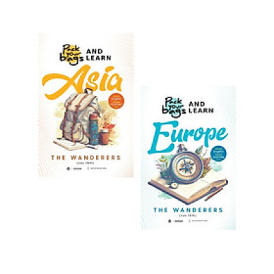 Sách - Combo 2 Cuốn: Pack Your Bags And Learn Asia + Pack Your Bags And Learn Europe - The Wanderers - Zenbooks