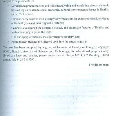 First Steps In Translation Practic (Những Bước Đầu Tiên Trong Thực Hành Biên Dịch)