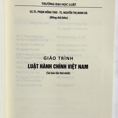Sách Giáo Trình Luật Hành Chính Việt Nam