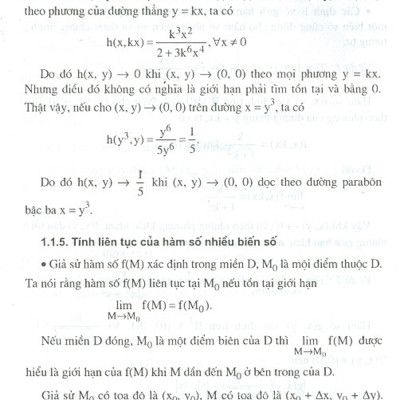 Toán Học Cao Cấp - Tập 3 - Phép Tính Giải Tích Nhiều Biến Số