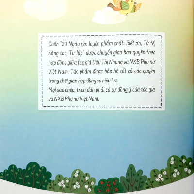 	30 Ngày Rèn Luyện Phẩm Chất: Biết Ơn, Tử Tế, Sáng Tạo, Tự Lập _PNU