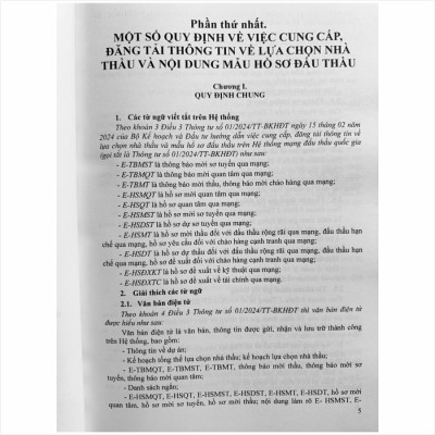 Sách Nghiệp Vụ Đấu Thầu Mua Sắm Hàng Hóa Qua Mạng – Hướng Dẫn Việc Cung Cấp, Đăng Tải Thông Tin Về Lựa Chọn Nhà Thầu Và Mẫu Hồ Sơ Đấu Thầu – Thông tư 01/2024/TT-BKHĐT (V2454T)