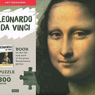 Bộ Tranh Ghép Hình 300 Pcs kèm sách - Art Treasures - Leonardo Da Vinci: Mona Lisa