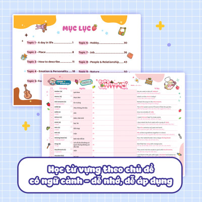 Combo Takenote IELTS 6000 Từ vựng theo chủ đề (2 Tập) (Band 5.5)