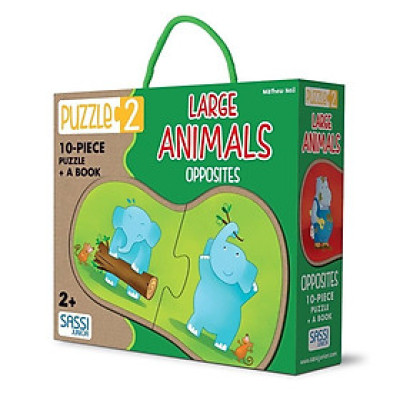 Large Animals Opposite Puzzle With Book