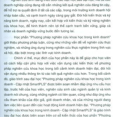 Giáo Trình Sau Đại Học Phương Pháp Nghiên Cứu Khoa Học Trong Kinh Doanh (Cập Nhật Smart PLS) - TS. Bùi Nhất Vương, GS. TS. Hà Nam Khánh Giao
