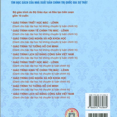 Combo 5 cuốn Giáo Trình Dành Cho Bậc Đại Học Hệ Không Chuyên Lý Luận Chính Trị: Giáo Trình Triết Học, Giáo Trình Kinh Tế Chính Trị ,  Giáo Trình Chủ Nghĩa Xã Hội Khoa Học, Giáo Trình Lịch Sử Đảng Cộng Sản Việt Nam, Giáo Trình Tư Tưởng Hồ Chí Minh