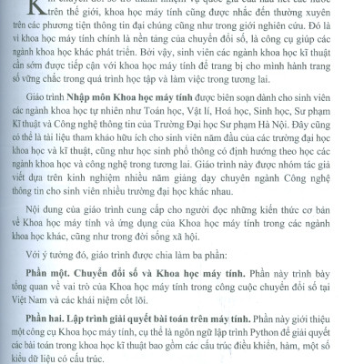 Giáo trình Nhập Môn Khoa Học Máy Tính - Nguyễn Thị Thanh Huyền (Chủ biên) (ĐHSP)