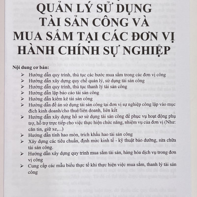 Sách - Hướng Dẫn Thực Hành Quản Lý, Sử Dụng Tài Sản Công Và Mua Sắm Tại Các Đơn Vị Hành Chính Sự Nghiệp