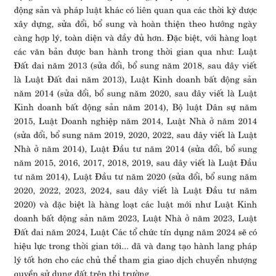 Pháp luật về chuyển nhượng, góp vốn các dự án bất động sản của doanh nghiệp kinh doanh bất động sản (Sách chuyên khảo)