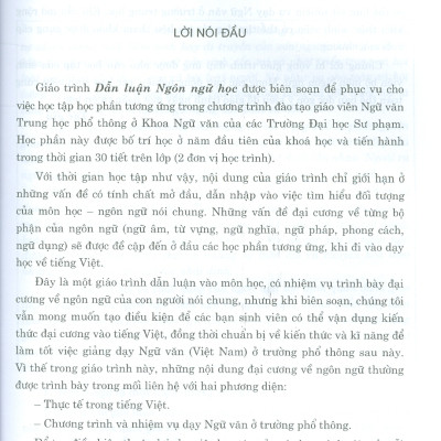 Giáo trình Dẫn Luận Ngôn Ngữ Học (ĐHSP) - Bùi Minh Toán