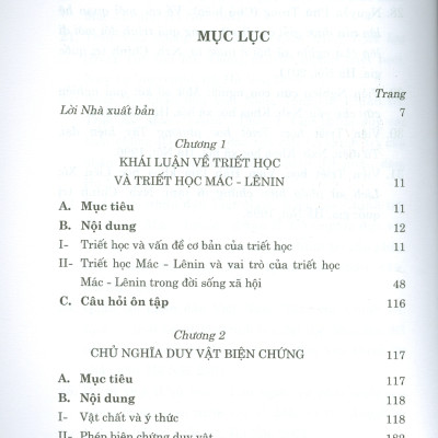 Giáo Trình Triết Học Mác – Lênin (Dành Cho Bậc Đại Học Hệ Không Chuyên Lý Luận Chính Trị) - Bộ mới năm 2021