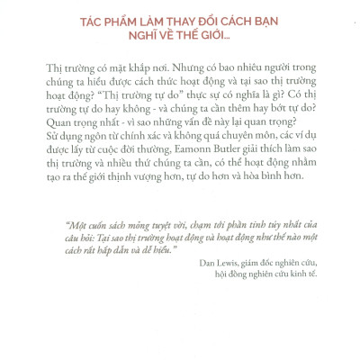 NỀN KINH TẾ TỰ DO – Cuốn sách hay nhất về thị trường - Eamonn Butler – Phạm Nguyên Trường dịch - NXB Tri Thức 