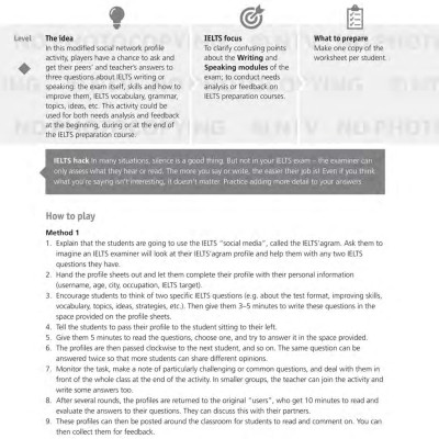 IELTS Games And Activities - Speaking And Writing