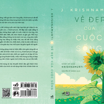 Sách - Vẻ đẹp của cuộc sống (Nhật ký của Krishnamurti) (J. Krishnamurti) (Nhã Nam Official)